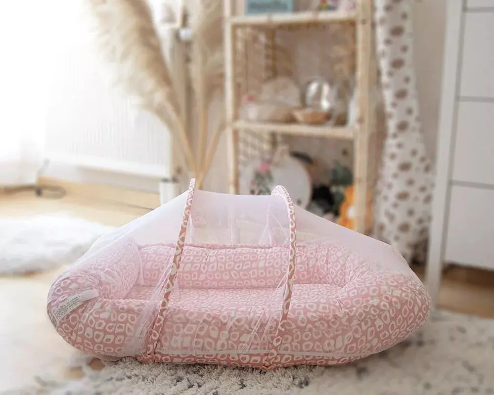 Cocon-cuibusor BabyJem Sleep Safe Art-554 (Pink)