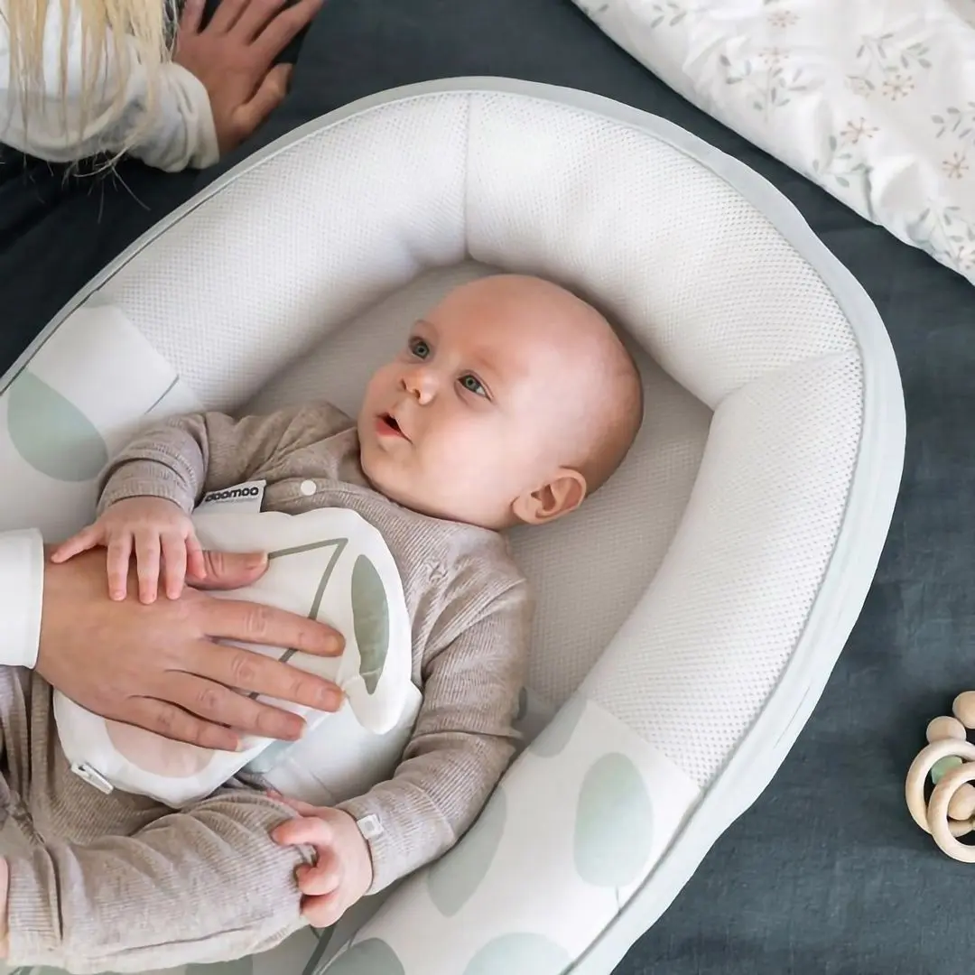 Кокон-гнездышко Doomoo Cocoon Leaves (Aqua Green)