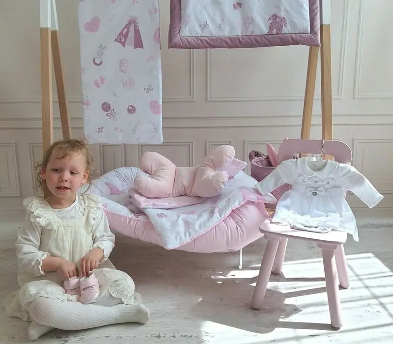 Кокон-гнездышко 4в1 MimiNu Baby Shower + матрасик + одеяло + подушка (Pink) - 2