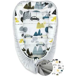 Кокон-гнездышко 4в1 MimiNu Childrens Journey + матрасик + одеяло + подушка (Grey) Thumb