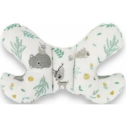 Кокон-гнездышко 4в1 MimiNu Forest Friends + матрасик + одеяло + подушка (Grey/Mint) Thumb
