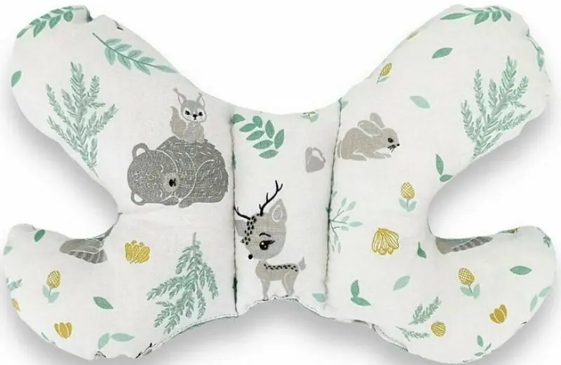 Кокон-гнездышко 4в1 MimiNu Forest Friends + матрасик + одеяло + подушка (Grey/Mint) - 3