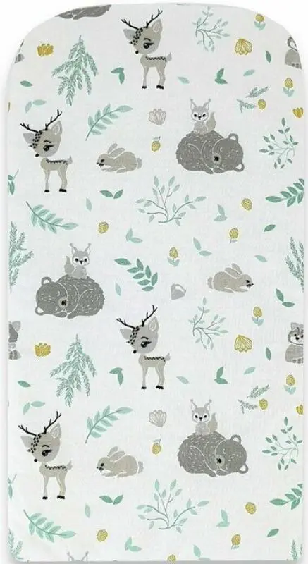 Кокон-гнездышко 4в1 MimiNu Forest Friends + матрасик + одеяло + подушка (Grey/Mint) - 5