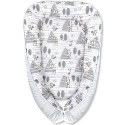 Кокон-гнездышко 4в1 MimiNu Forest + матрасик + одеяло + подушка (Grey) Thumb
