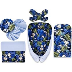 Кокон-гнездышко 4в1 MimiNu Parrot + матрасик + одеяло + подушка (Navy)