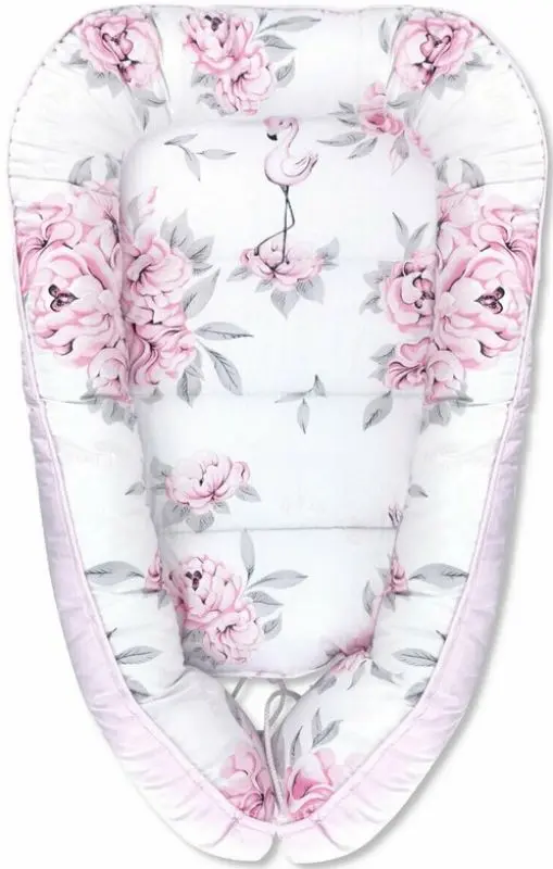 Кокон-гнездышко 4в1 MimiNu Peonie + матрасик + одеяло + подушка (Pink) - 4