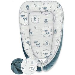 Кокон-гнездышко MimiNu Baby Cocoon Velvet Deer (Dark Mint) Thumb