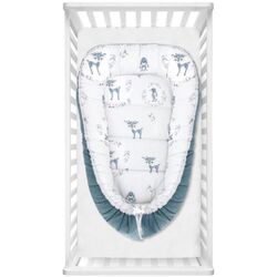 Кокон-гнездышко MimiNu Baby Cocoon Velvet Deer (Dark Mint) Thumb