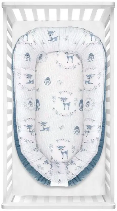 Кокон-гнездышко MimiNu Baby Nest Velvet Deer (Dark Mint) - 2