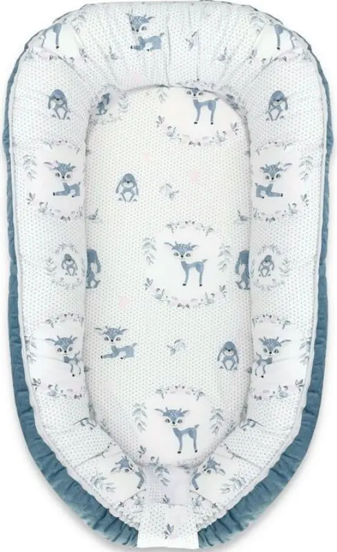 Кокон-гнездышко MimiNu Baby Nest Velvet Deer (Dark Mint)
