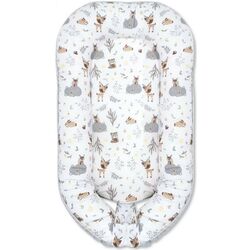 Кокон-гнездышко MimiNu Baby Nest Velvet Forest Friends (Grey/Beige)