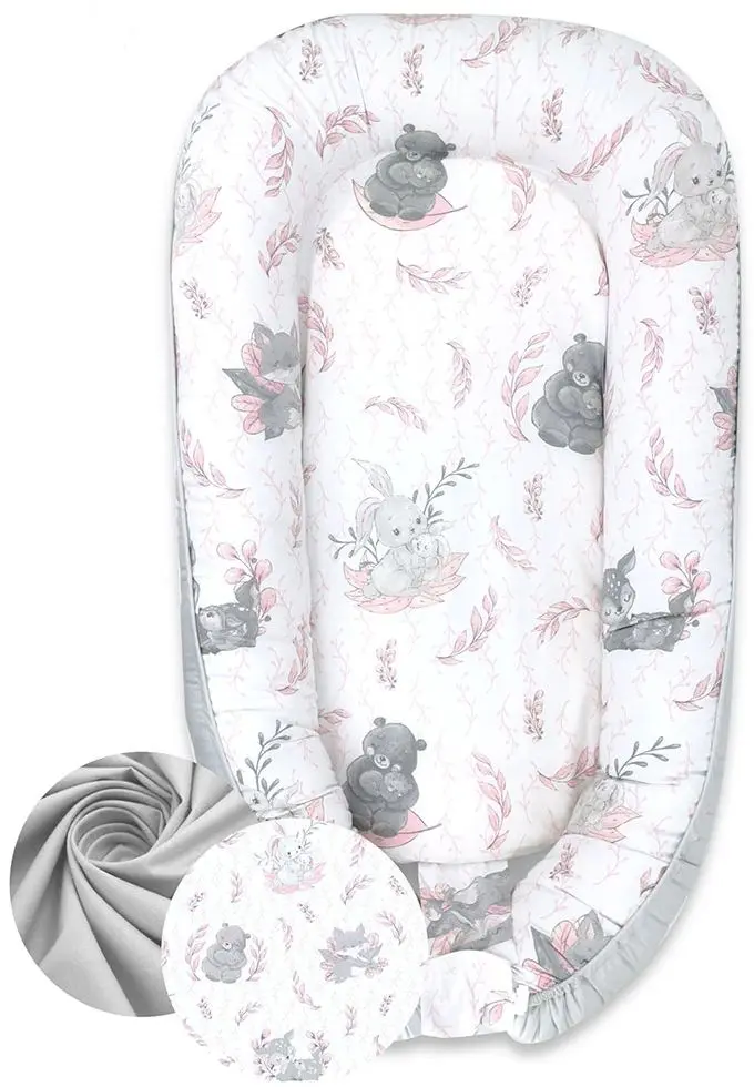 Кокон-гнездышко MimiNu Lulu (Pink/Grey)