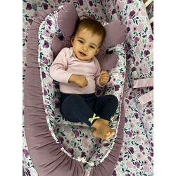 Кокон-гнездышко MimiNu Velvet Flower Garden (Pink) Thumb