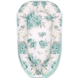 Кокон-гнездышко MimiNu Velvet Peonie (Mint)