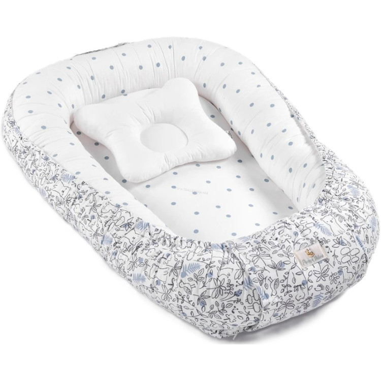 Кокон-гнездышко PernaMea Lovely Dots (White)