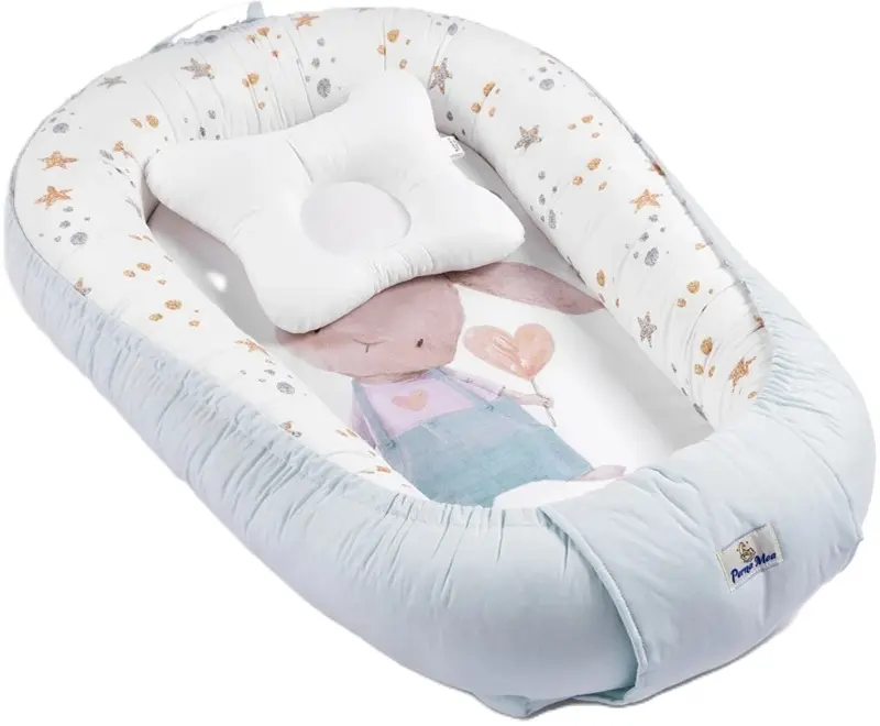 Кокон-гнездышко PernaMea Premium Bunny (Turqoise)