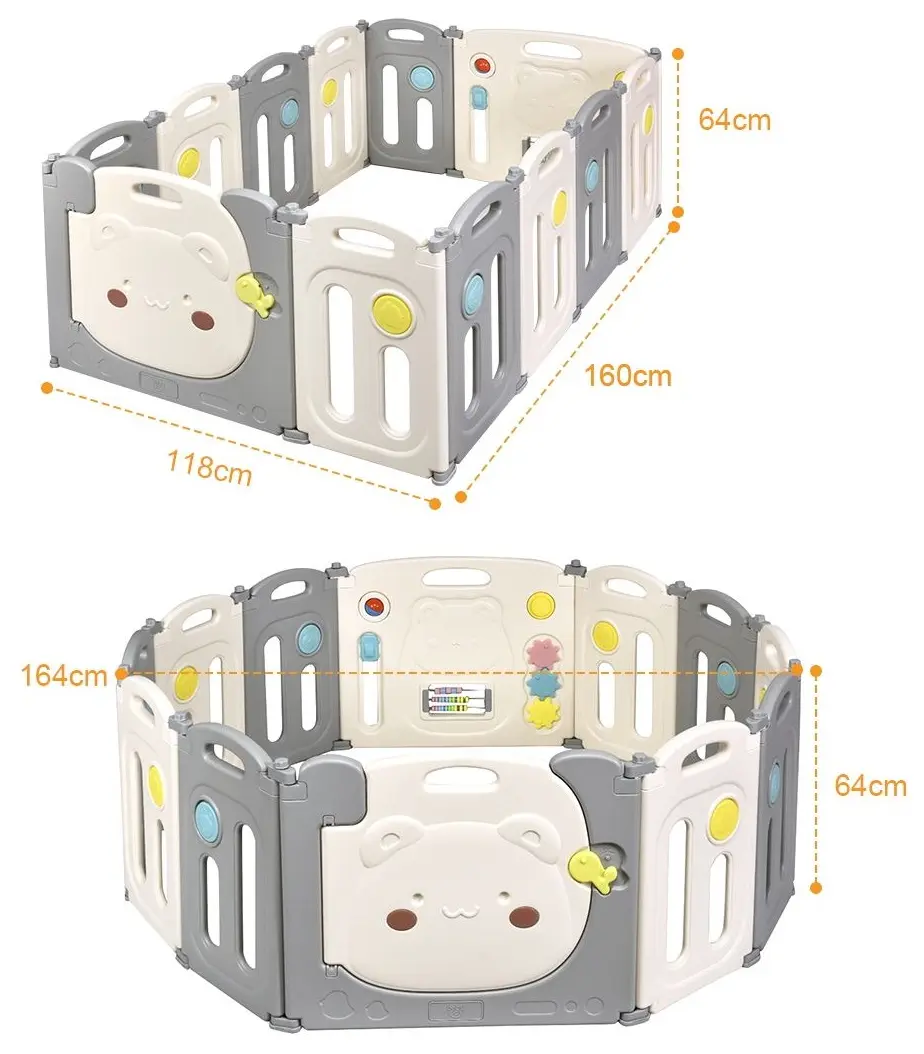 Tarc de joaca Costway BS10033 (Grey)