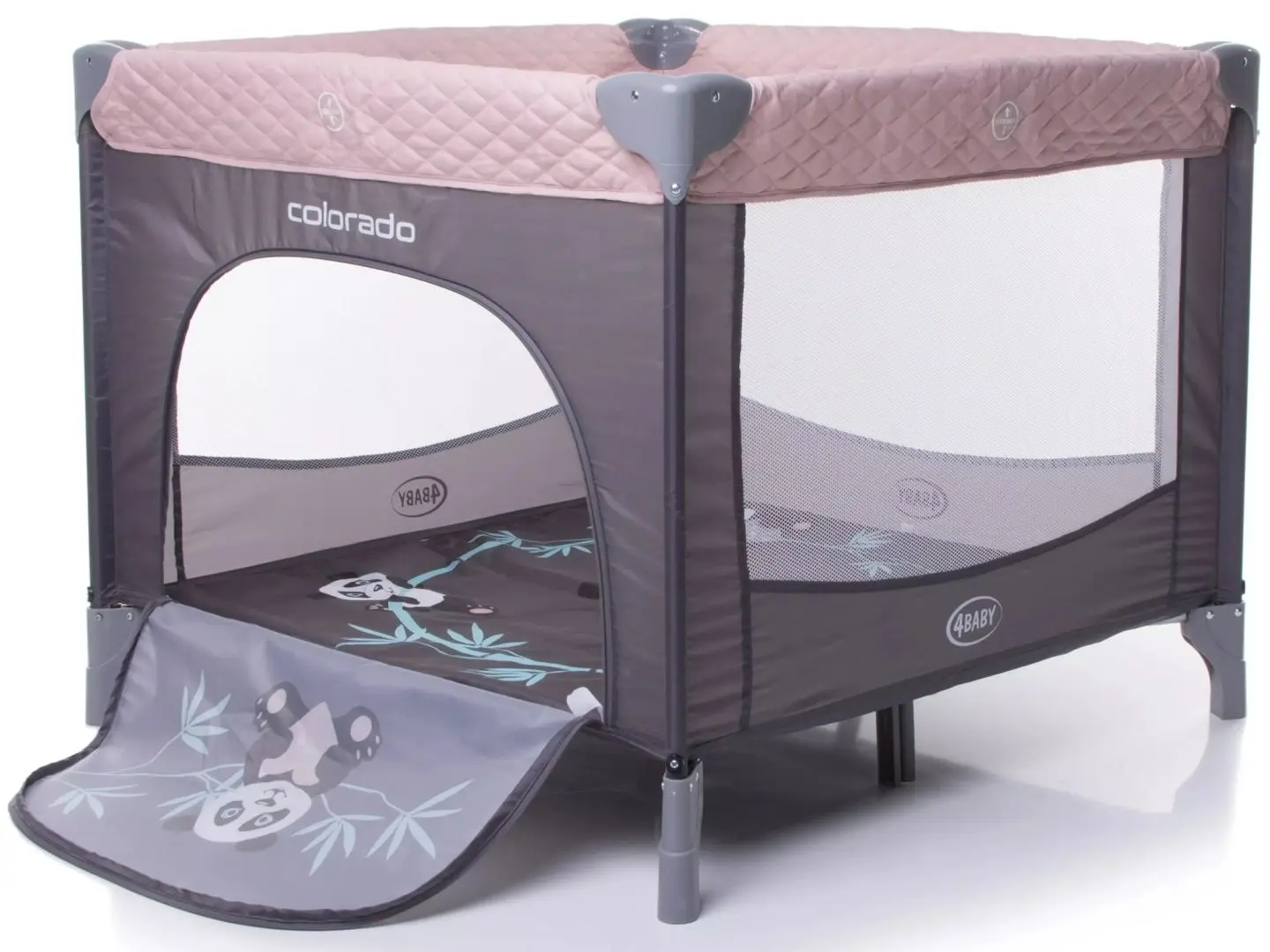 Манеж-кровать 4Baby Colorado (Grey/Pink) - 2