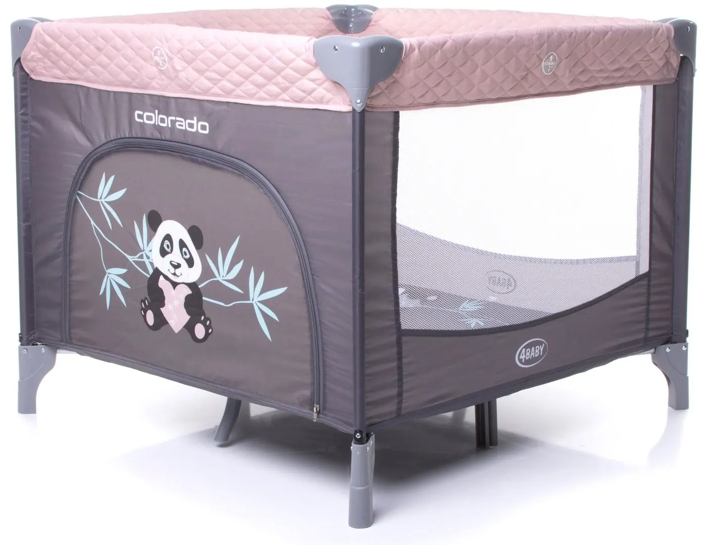 Манеж-кровать 4Baby Colorado (Grey/Pink)