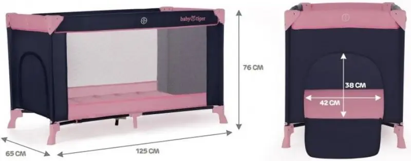 Manej-patuc Baby Tiger Viki (Pink/Navy)