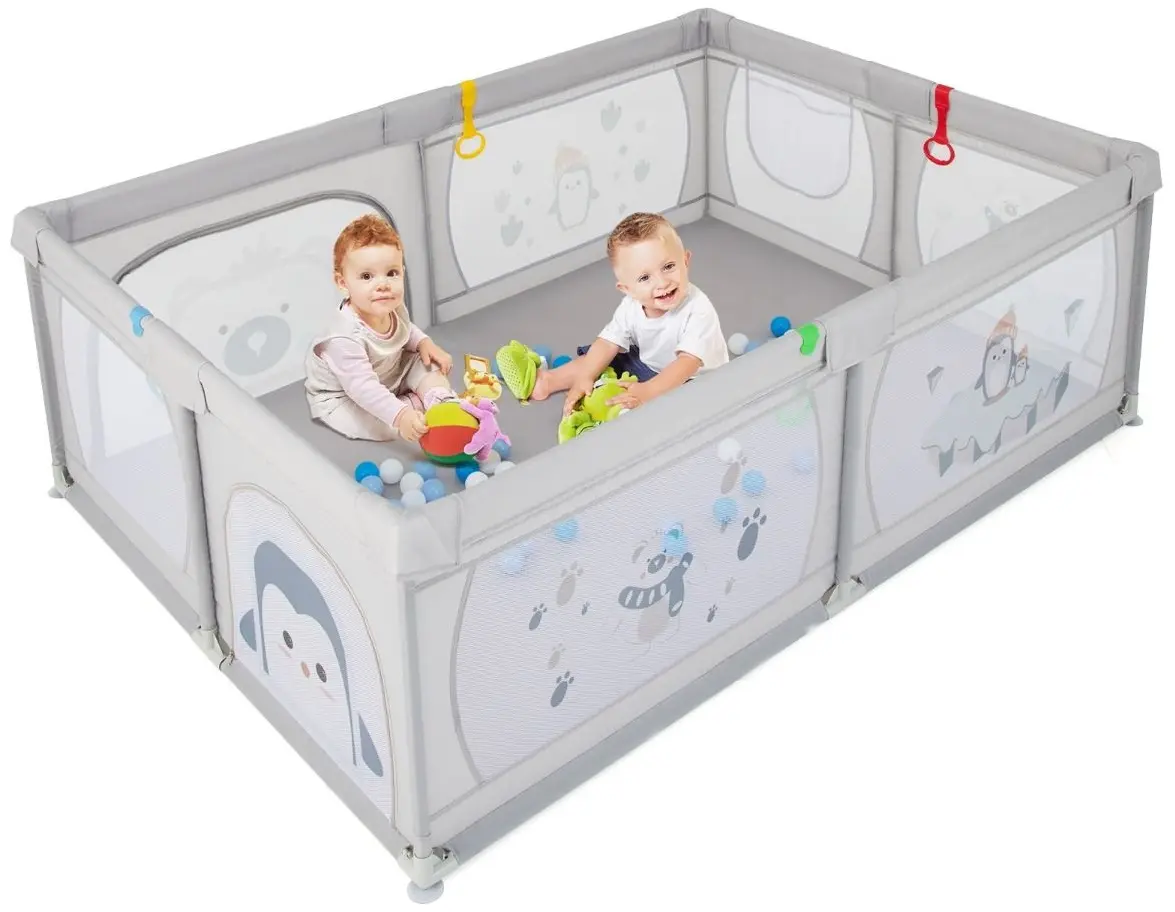 Манеж Costway BB5864HS-PB (Grey)