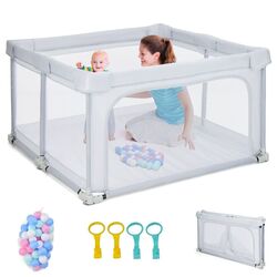 Манеж Costway UY10032 (Light Grey) Thumb