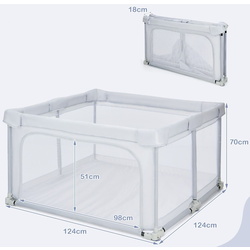 Манеж Costway UY10032 (Light Grey) Thumb