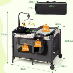 Manej-patuc 3in1 Costway BB0498HS (Gray) Thumb