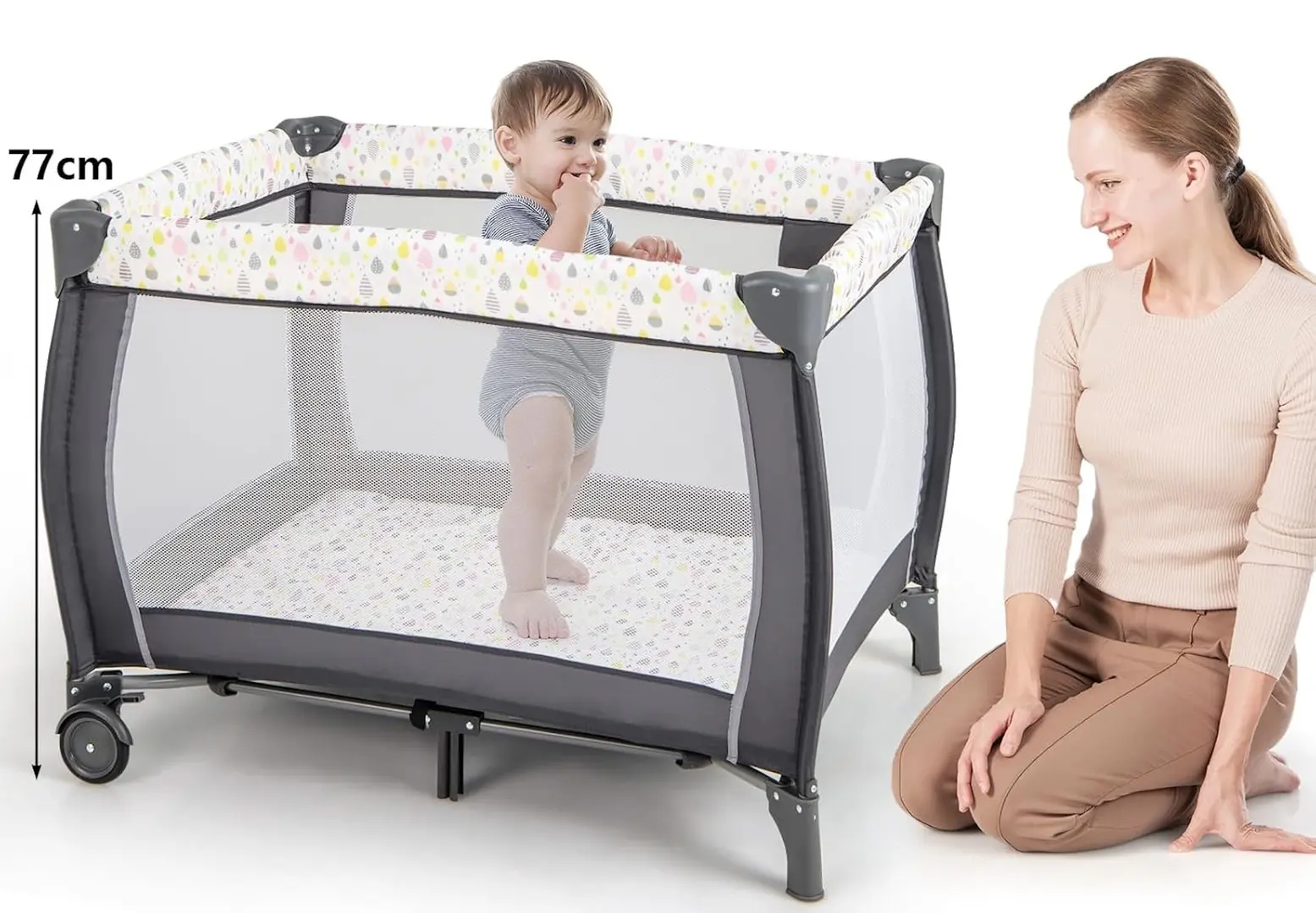 Manej-patuc 3in1 Costway BE10048DE-CL (Grey)