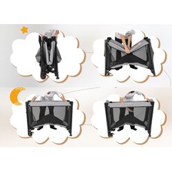 Манеж-кровать 5в1 Costway BC10071DK (Black/Grey) Thumb