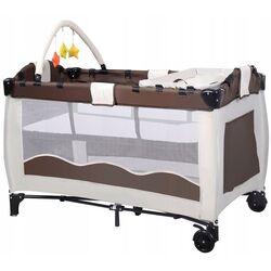 Манеж-кровать Costway BC10006CF (Brown) Thumb