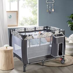 Манеж-кровать Costway BC10104 (Grey) Thumb