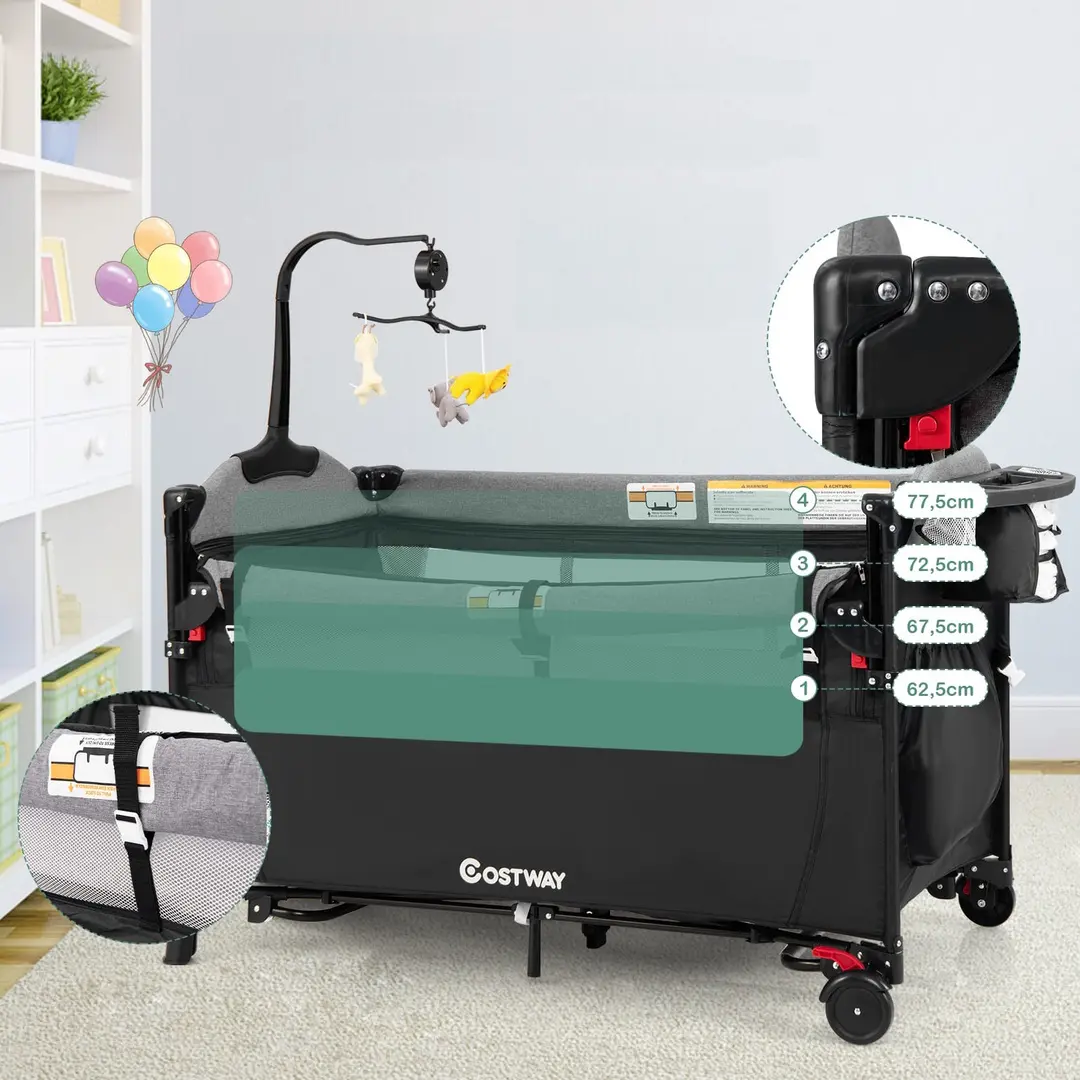 Manej-patuc Costway BC10227DE-DK (Black)