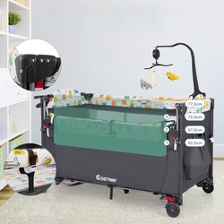 Манеж-кровать Costway BC10227DE-GR (Grey) Thumb