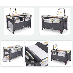 Манеж-кровать Costway BC10227DE-GR (Grey) Thumb