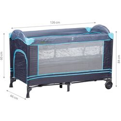 Манеж-кровать Ecotoys 607 (Dark Blue) Thumb