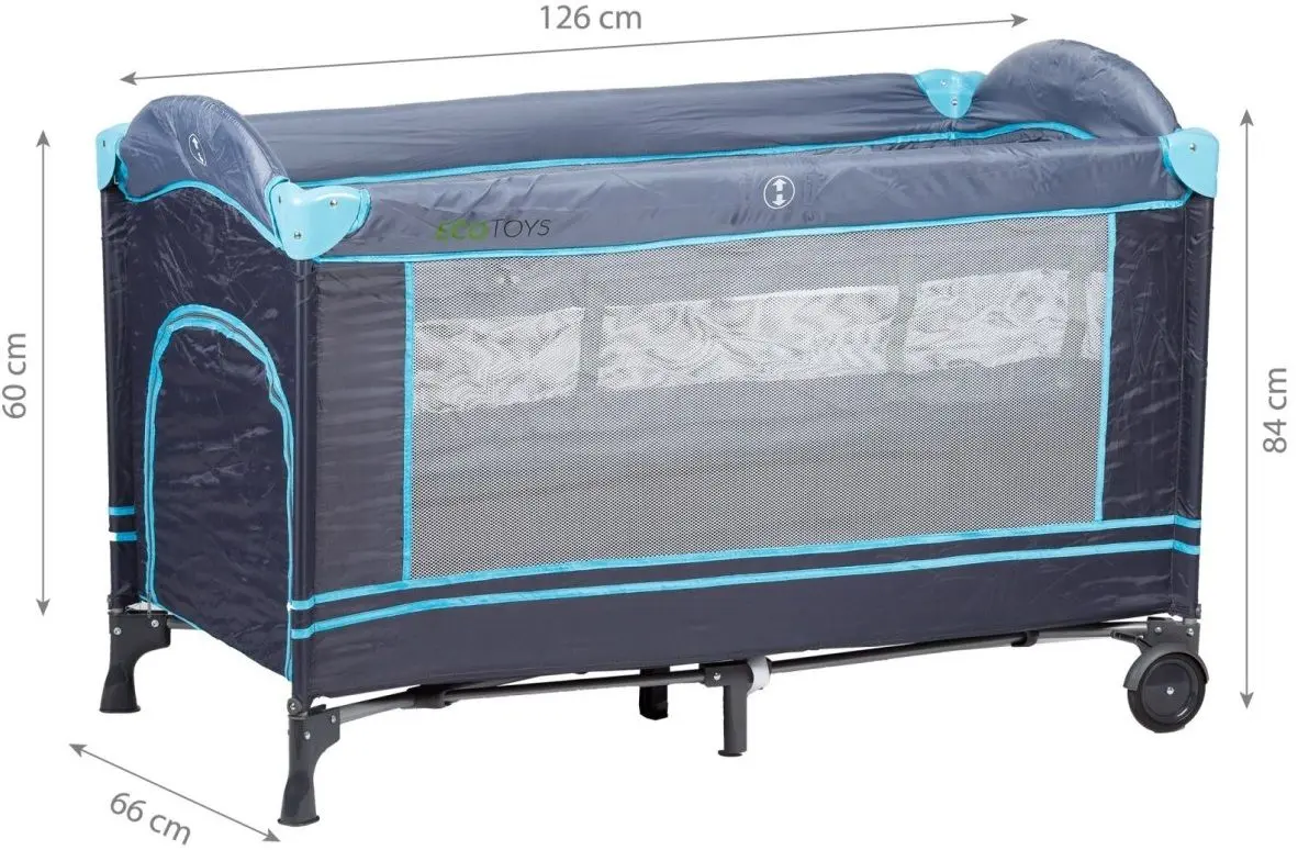 Манеж-кровать Ecotoys 607 (Dark Blue)