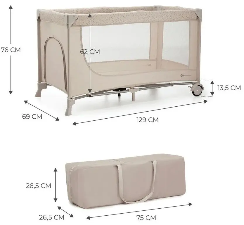 Manej-patuc 2in1 Kinderkraft Joy 2 (Beige)