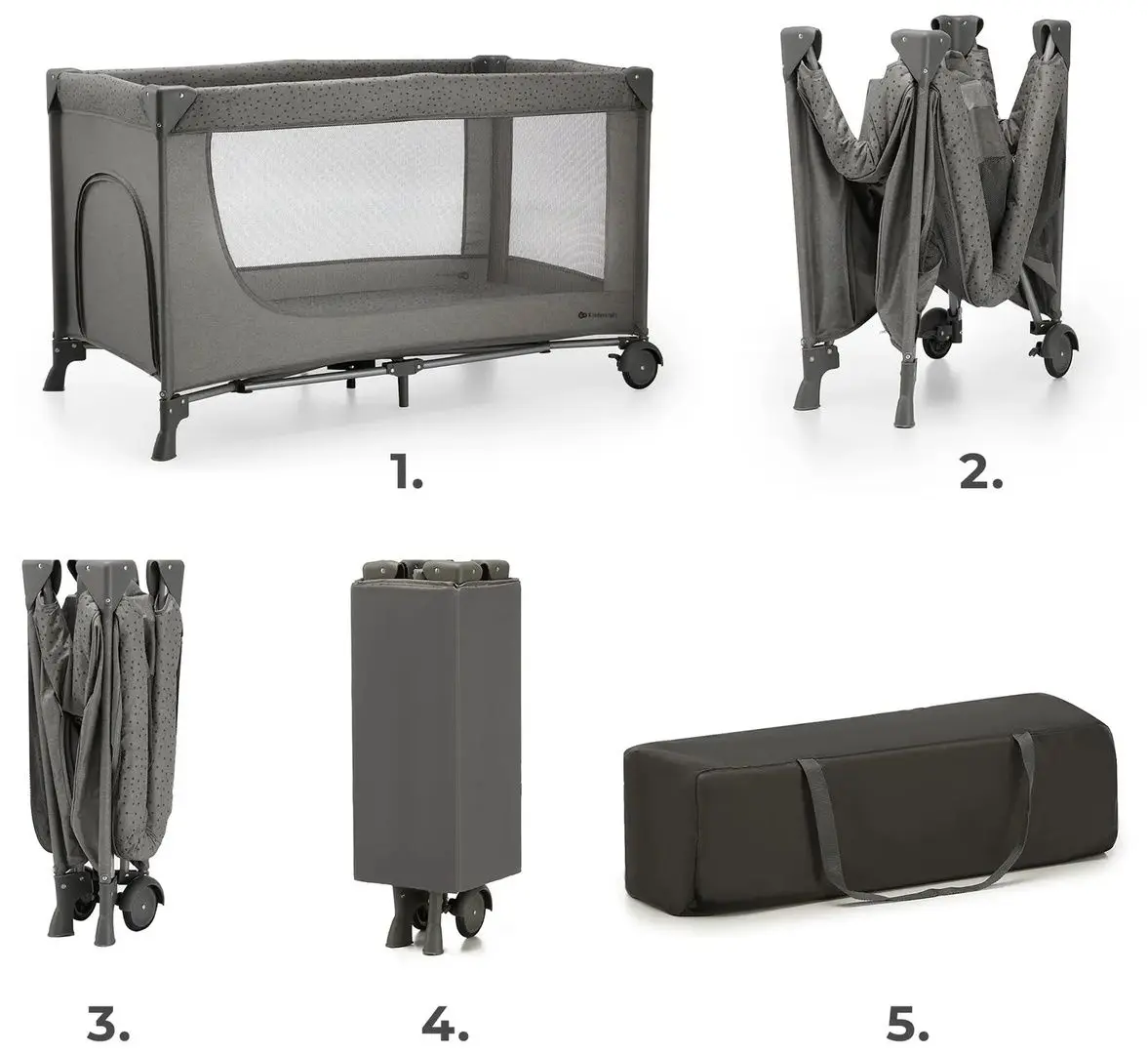 Manej-patuc 2in1 Kinderkraft Joy 2 (Dark Grey)