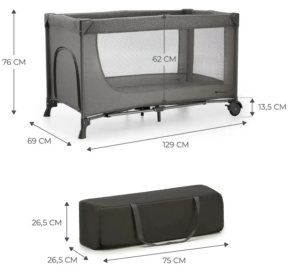 Manej-patuc 2in1 Kinderkraft Joy 2 (Dark Grey)