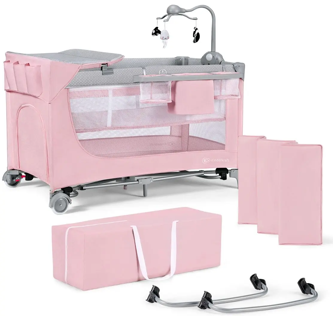 Manej-pat cu accesorii KinderKraft Leody (Pink)