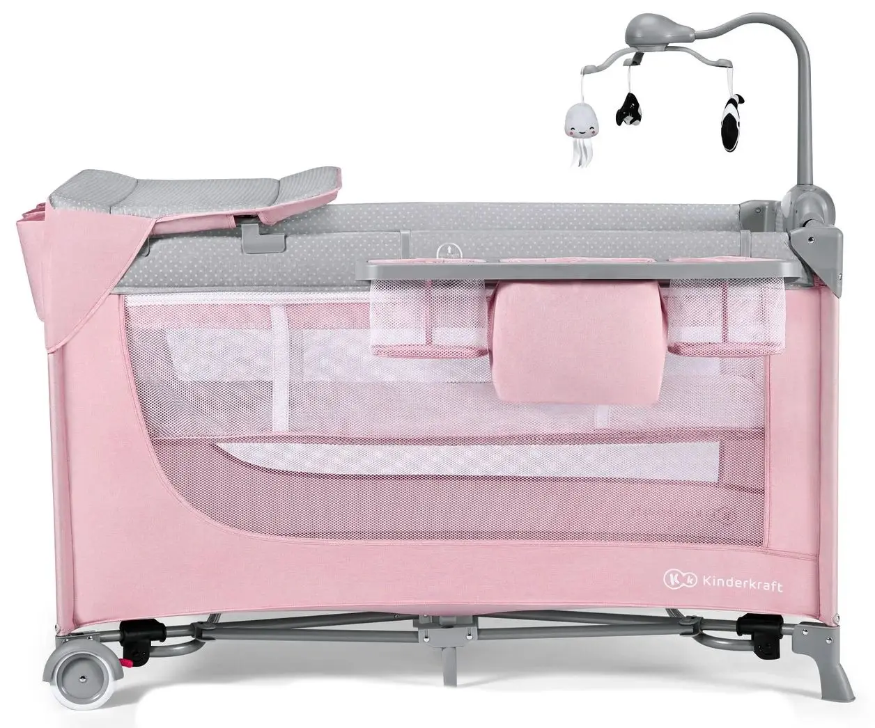 Manej-pat cu accesorii KinderKraft Leody (Pink)