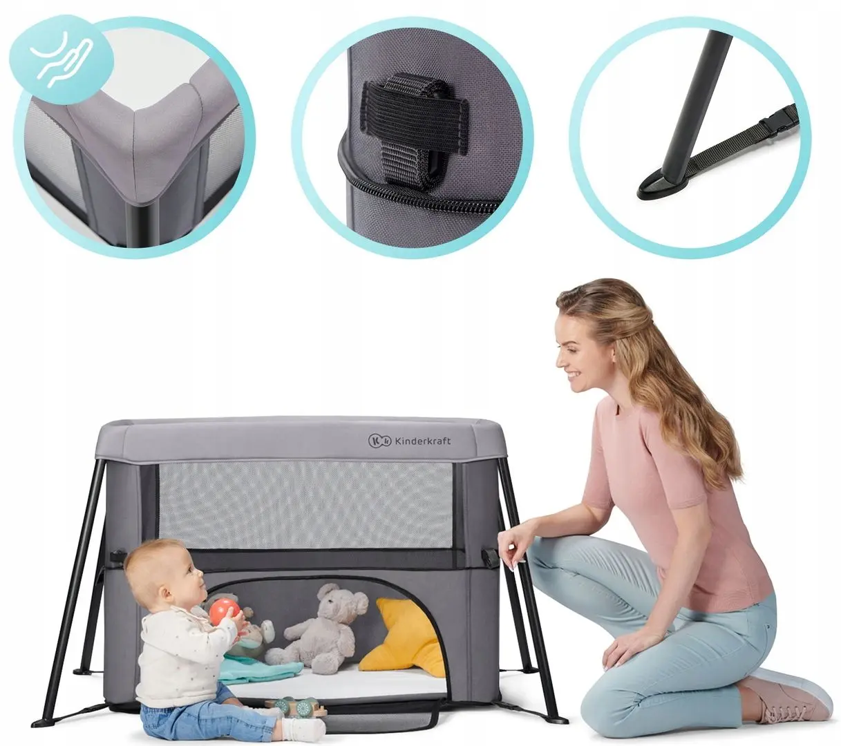 Manej-patuc Kinderkraft Movi (Grey)