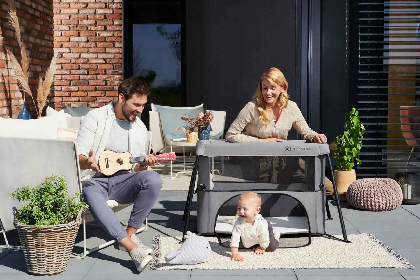 Manej-patuc Kinderkraft Movi (Grey)