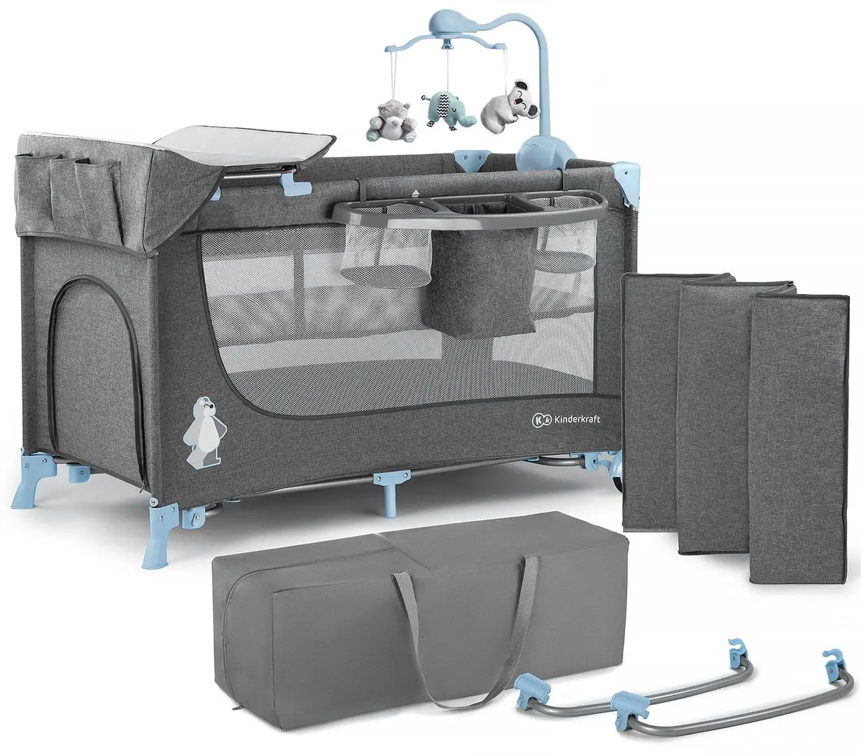 Manej-patuc cu accesorii Kinderkraft Joy (Blue)