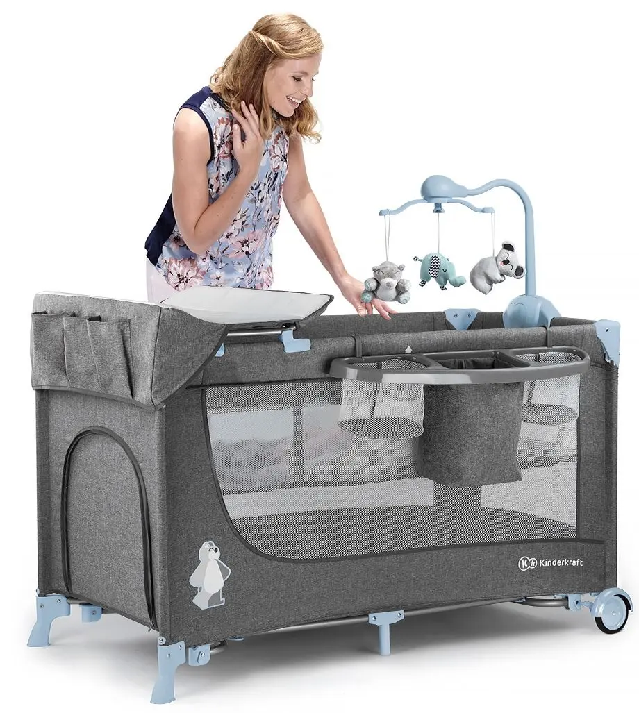 Manej-patuc cu accesorii Kinderkraft Joy (Blue)