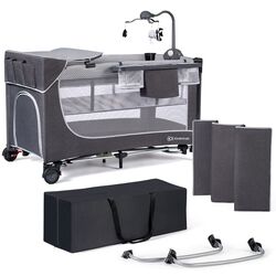 Manej-patuc cu accesorii Kinderkraft Leody (Grey) Thumb