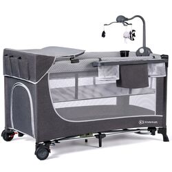 Manej-patuc cu accesorii Kinderkraft Leody (Grey) Thumb