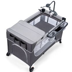 Manej-patuc cu accesorii Kinderkraft Leody (Grey) Thumb