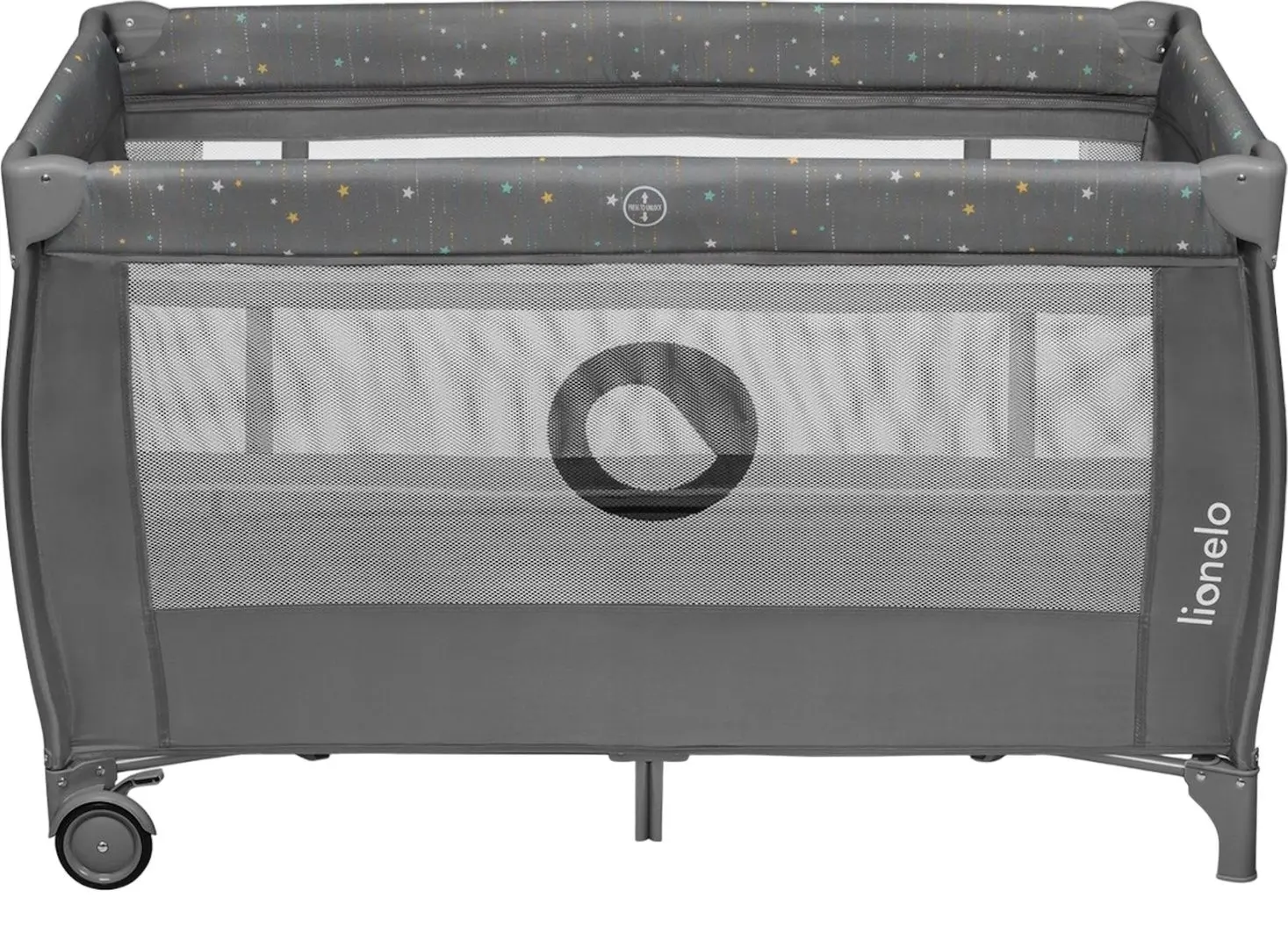 Manej-patuc 2in1 Lionelo Stefi Plus (Drak Grey/Multicolor Stars)